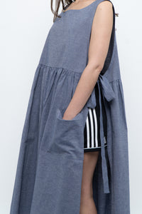 CECIBIRBONA CUCITO A FIRENZE x Denim Apron Dress (S-XL)