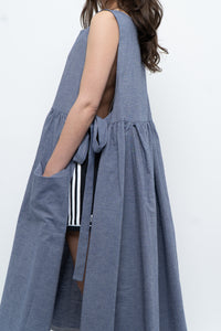 CECIBIRBONA CUCITO A FIRENZE x Denim Apron Dress (S-XL)