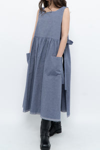 CECIBIRBONA CUCITO A FIRENZE x Denim Apron Dress (S-XL)