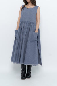 CECIBIRBONA CUCITO A FIRENZE x Denim Apron Dress (S-XL)