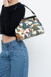 Vintage x Made in Canada x Paisley Canvas Structured Purse