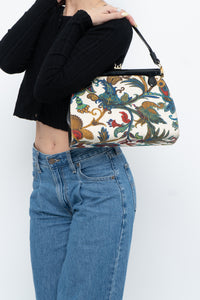 Vintage x Made in Canada x Paisley Canvas Structured Purse