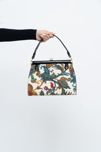 Vintage x Made in Canada x Paisley Canvas Structured Purse