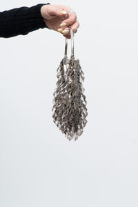 Vintage x Grey Beaded Clutch
