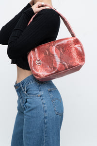 Vintage x VAPORETTO Pink Snakeskin Leather Purse
