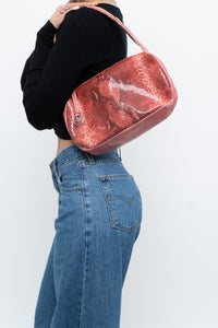 Vintage x VAPORETTO Pink Snakeskin Leather Purse