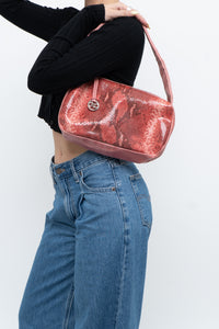Vintage x VAPORETTO Pink Snakeskin Leather Purse