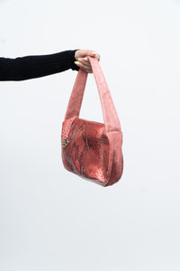 Vintage x VAPORETTO Pink Snakeskin Leather Purse