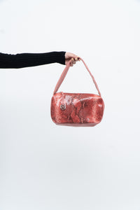 Vintage x VAPORETTO Pink Snakeskin Leather Purse