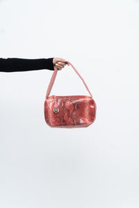 Vintage x VAPORETTO Pink Snakeskin Leather Purse