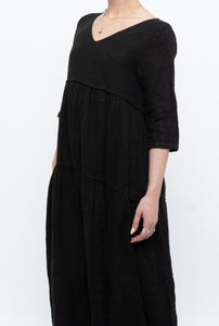 BELLAMBIA x Deadstock Pure Linen Bohemian Maxi Dress (XS, S)