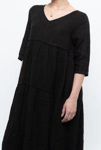 BELLAMBIA x Deadstock Pure Linen Bohemian Maxi Dress (XS, S)