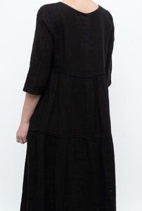 BELLAMBIA x Deadstock Pure Linen Bohemian Maxi Dress (XS, S)