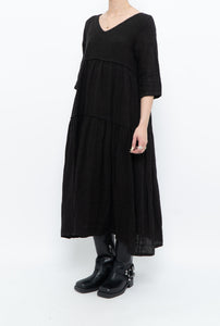 BELLAMBIA x Deadstock Pure Linen Bohemian Maxi Dress (XS, S)