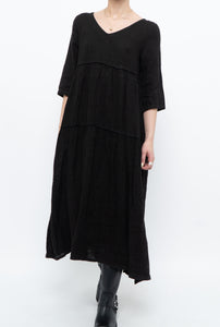 BELLAMBIA x Deadstock Pure Linen Bohemian Maxi Dress (XS, S)