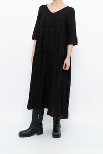 BELLAMBIA x Deadstock Pure Linen Bohemian Maxi Dress (XS, S)