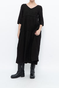 BELLAMBIA x Deadstock Pure Linen Bohemian Maxi Dress (XS, S)