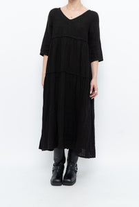 BELLAMBIA x Deadstock Pure Linen Bohemian Maxi Dress (XS, S)
