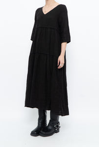 BELLAMBIA x Deadstock Pure Linen Bohemian Maxi Dress (XS, S)