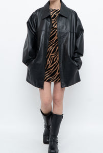 Vintage x SUMAC Black Leather Oversized Jacket (M-XXL)