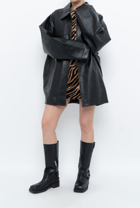 Vintage x SUMAC Black Leather Oversized Jacket (M-XXL)
