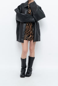 Vintage x SUMAC Black Leather Oversized Jacket (M-XXL)