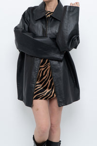 Vintage x SUMAC Black Leather Oversized Jacket (M-XXL)