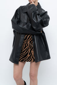Vintage x SUMAC Black Leather Oversized Jacket (M-XXL)