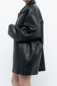 Vintage x SUMAC Black Leather Oversized Jacket (M-XXL)