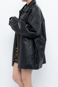 Vintage x SUMAC Black Leather Oversized Jacket (M-XXL)