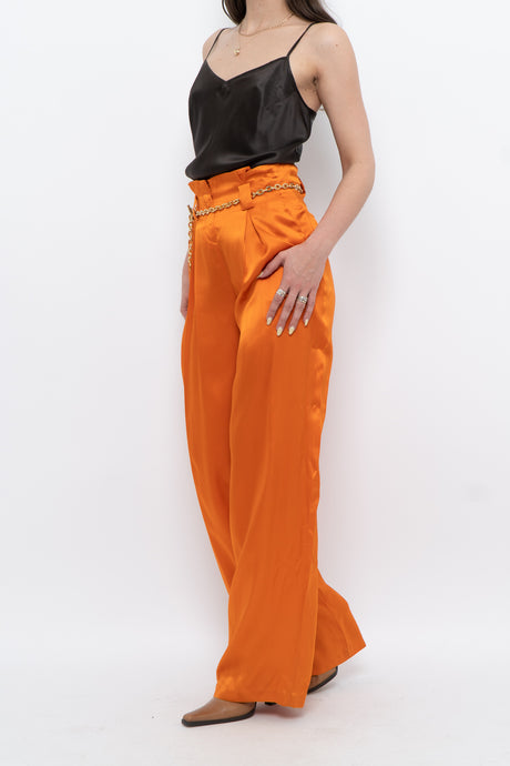 L'AGENCE x Orange Pure Silk High Waist Flowy Pant (S)