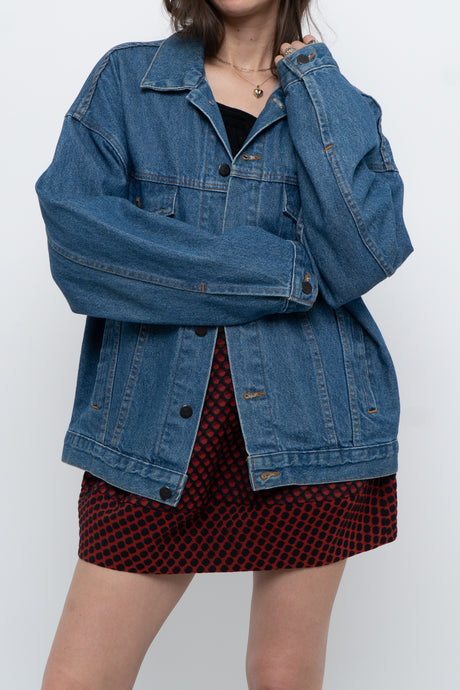 Vintage x Midwash Embossed Oversized Denim Jacket (XS-L)
