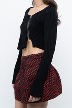Load image into Gallery viewer, Vintage x Black Knit Zipper Crop Sweater (XS-M)