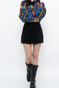 Vintage x Black Pleated Mini Skirt (S)