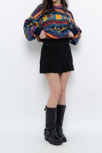 Vintage x Black Pleated Mini Skirt (S)
