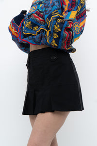Vintage x Black Pleated Mini Skirt (S)