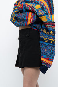 Vintage x Black Pleated Mini Skirt (S)