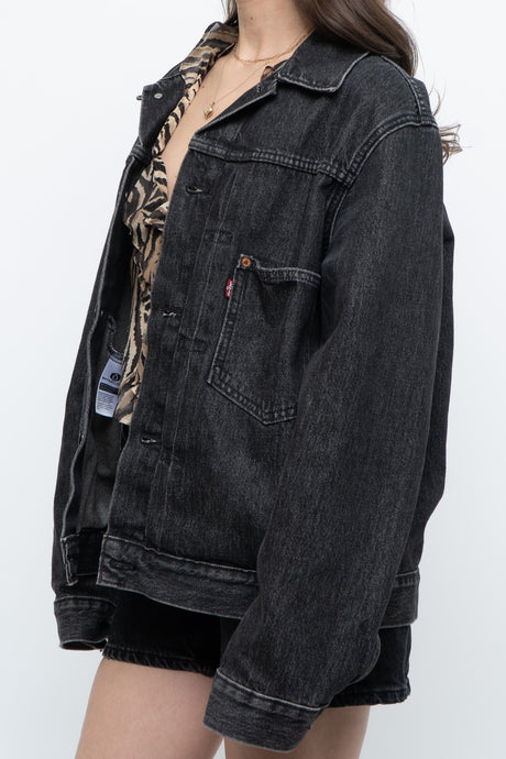 LEVI'S x Black Faded Oversized Denim Canvas Jacket (XS-XL)
