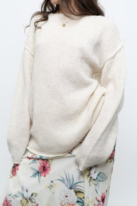 Modern x Made in Korea x Cream Wool-blend Knit Oversized Sweater (XS-L)