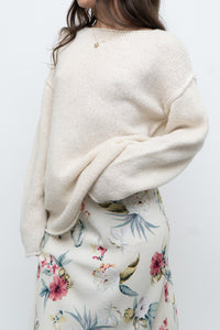 Modern x Made in Korea x Cream Wool-blend Knit Oversized Sweater (XS-L)