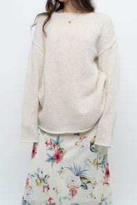 Modern x Made in Korea x Cream Wool-blend Knit Oversized Sweater (XS-L)