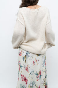 Modern x Made in Korea x Cream Wool-blend Knit Oversized Sweater (XS-L)