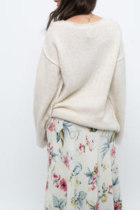 Modern x Made in Korea x Cream Wool-blend Knit Oversized Sweater (XS-L)