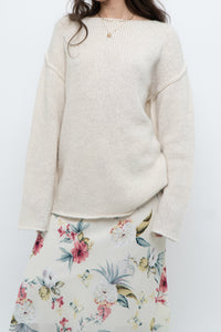 Modern x Made in Korea x Cream Wool-blend Knit Oversized Sweater (XS-L)