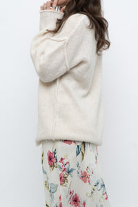 Modern x Made in Korea x Cream Wool-blend Knit Oversized Sweater (XS-L)