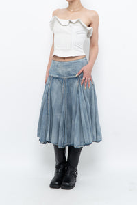 Vintage x Faded Soft Denim Midi Skirt (M, L)