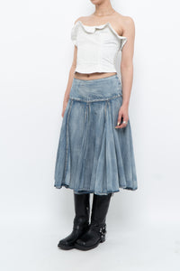 Vintage x Faded Soft Denim Midi Skirt (M, L)