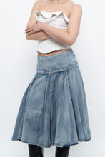 Load image into Gallery viewer, Vintage x Faded Soft Denim Midi Skirt (M, L)