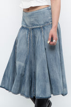 Load image into Gallery viewer, Vintage x Faded Soft Denim Midi Skirt (M, L)