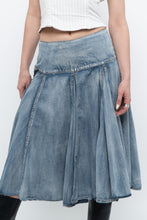 Load image into Gallery viewer, Vintage x Faded Soft Denim Midi Skirt (M, L)